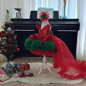 holiday pageant dress Burgundy One Shoulder Sequin A-Line Party Dress for Girls