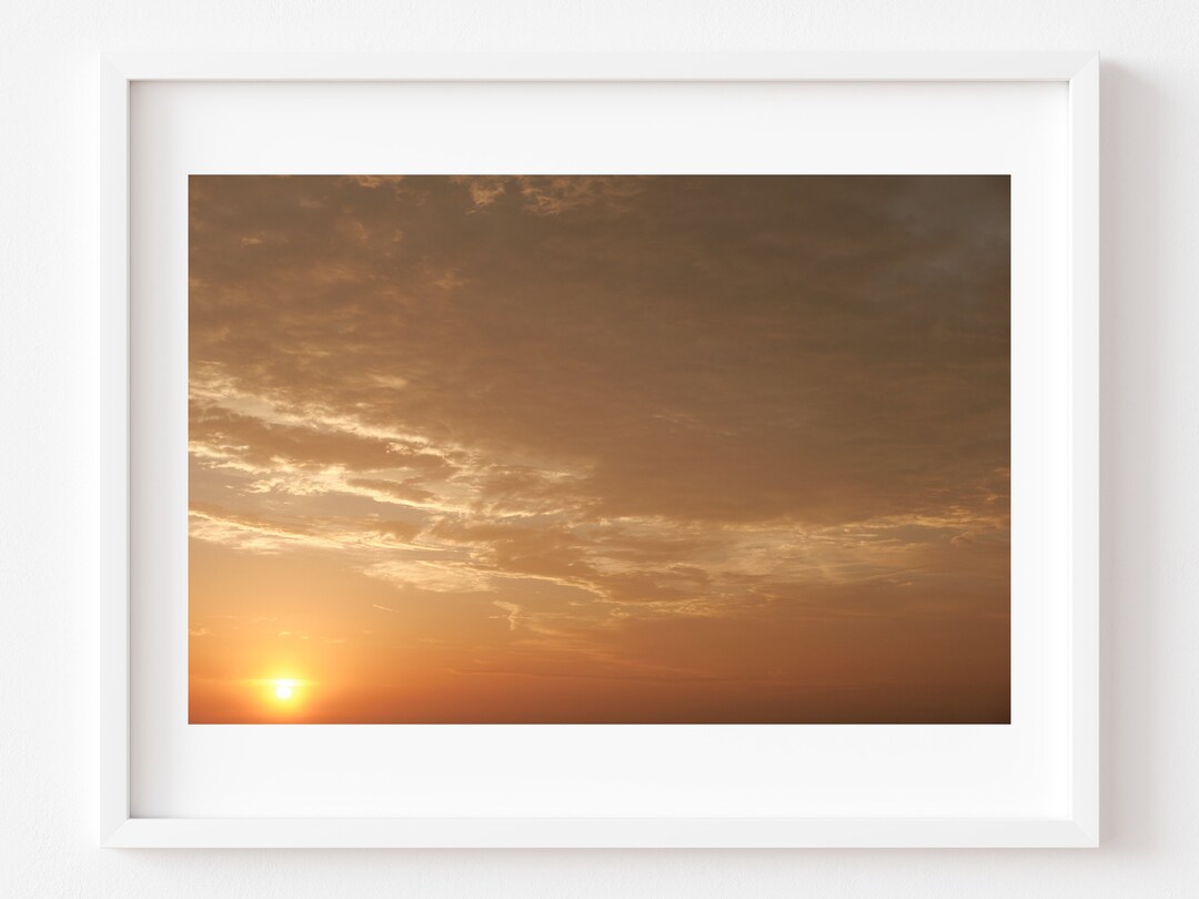 Minimalist Wall Art Golden Hour Wall Art Prints Sunset Wall Art Orange