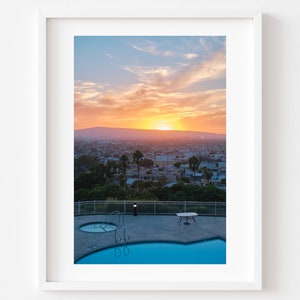 Los Angeles Wall Art LA Art Los Angeles Print Sunset Wall Art Cityscape Art Modern House Art Minimal Home Art Los Angeles Sunset