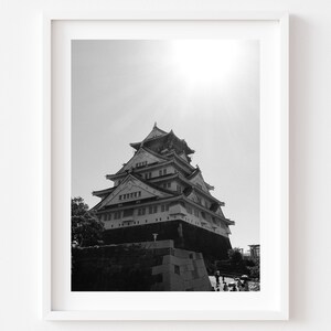 Osaka Japan Wall Art Japan Prints Japanese Wall Art Japanese Prints Black and White Japan Poster Japan Fine Art Print Japan Temple Shrine