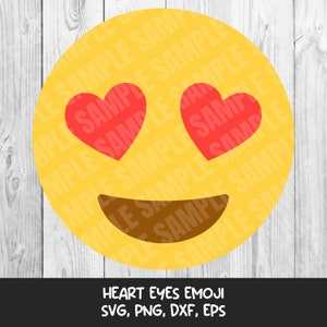 Inlove Emoticon Heart Eyes PNG & SVG Design For T-Shirts