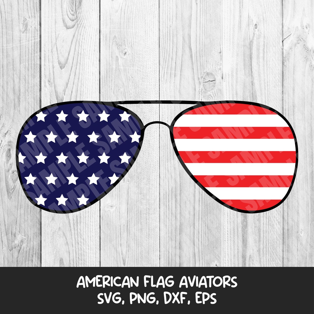 American Flag Aviators SVG for Cricut Cutting Machine DIGITAL - Etsy