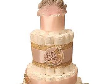 Diaper Cake, Baby Shower, Centerpiece, Gender Reveal, Gifts, Unique, Boy, Girl, Gender Natural, Beautiful