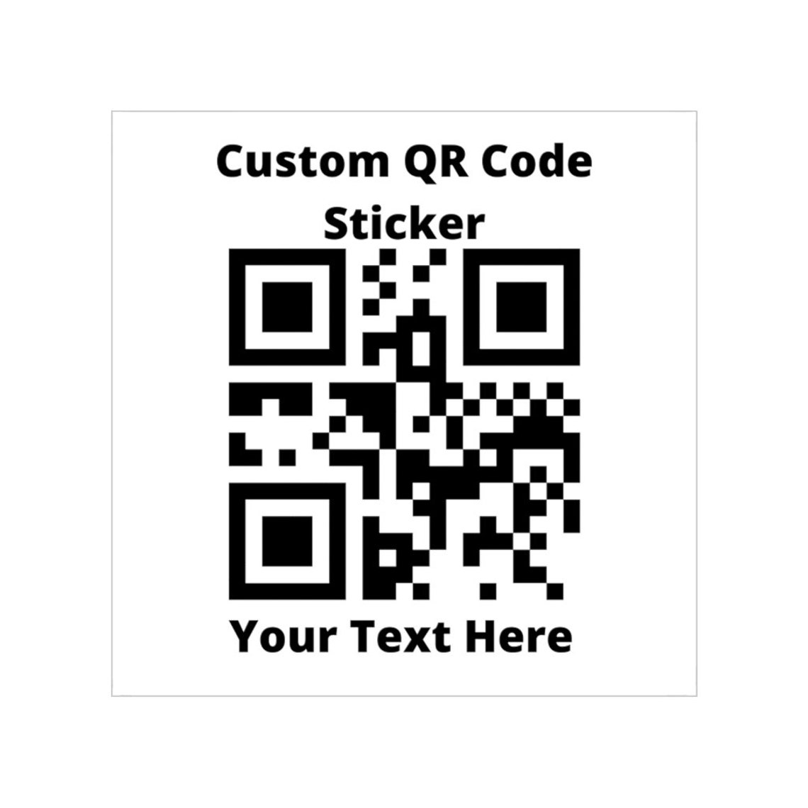 Custom QR Code Outdoor Stickers Transparent Scan QR Code Etsy