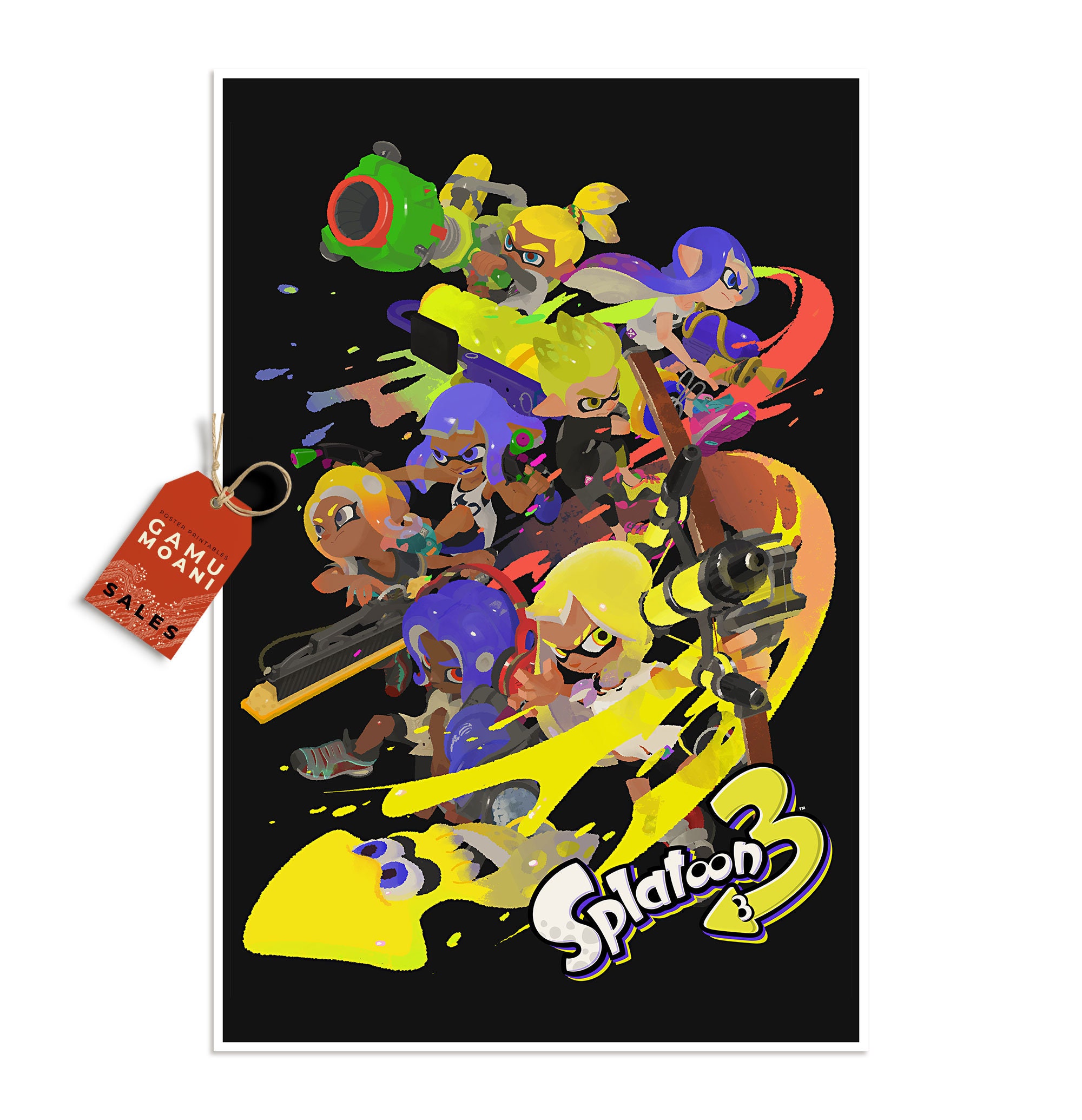 Splatoon Splatoon Poster Splatoon Poster Set of 3 Splatoon Etsy UK