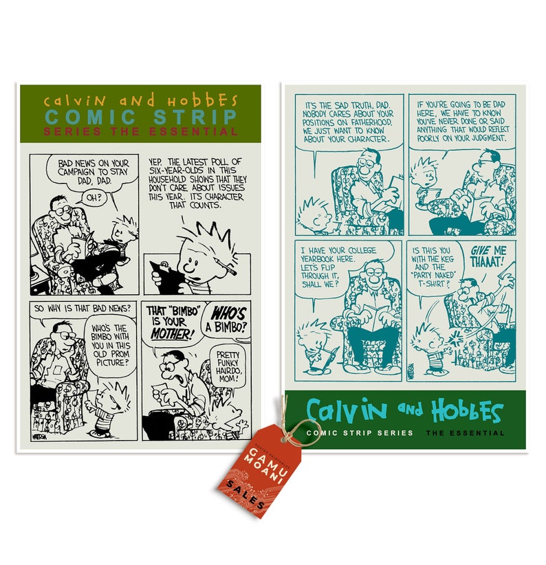 Calvin and Hobbes Art Print, Download Set of 12 Printable Posters - Etsy