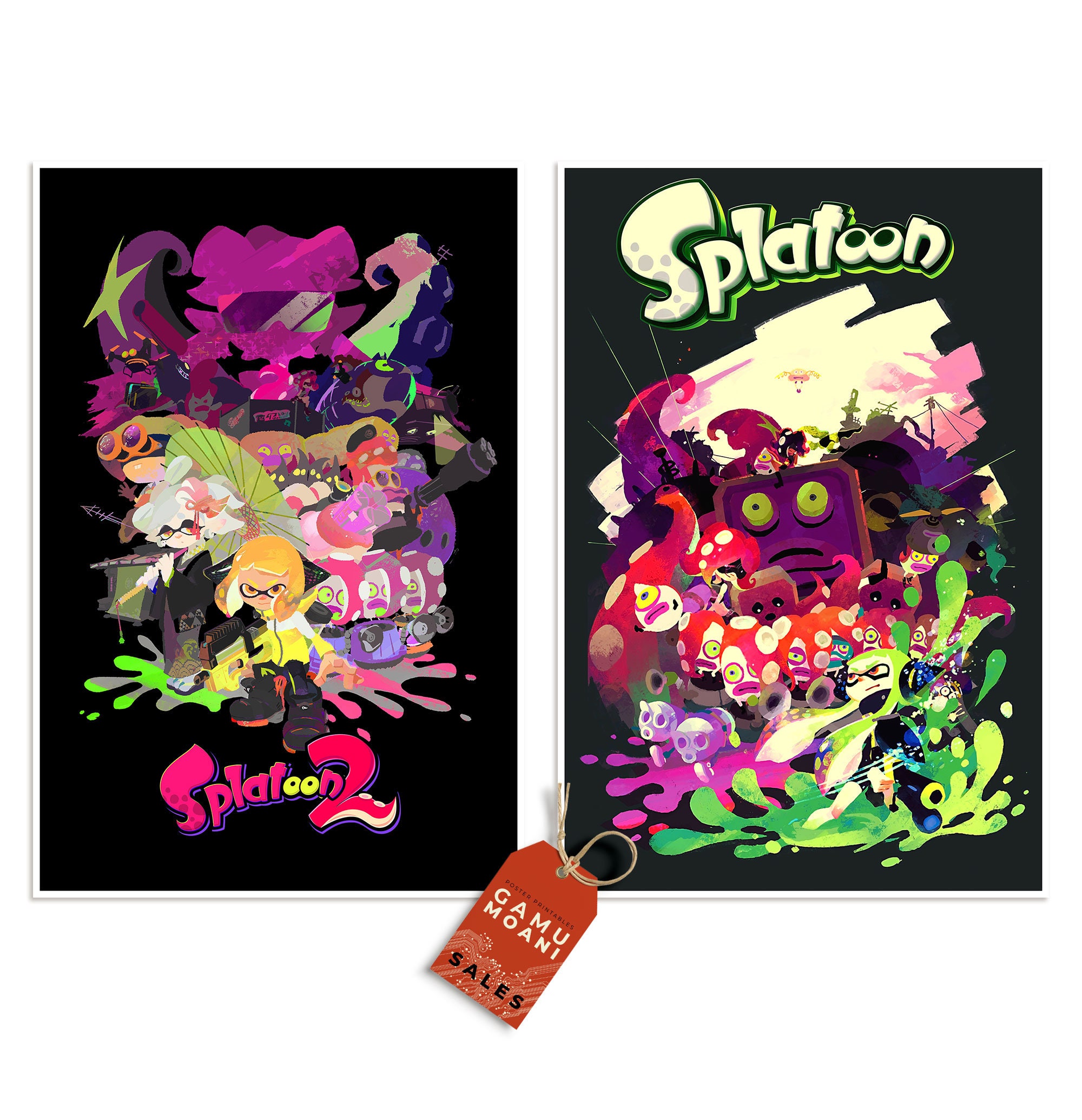 Splatoon Splatoon Poster Splatoon Poster Set of 12 Splatoon Etsy