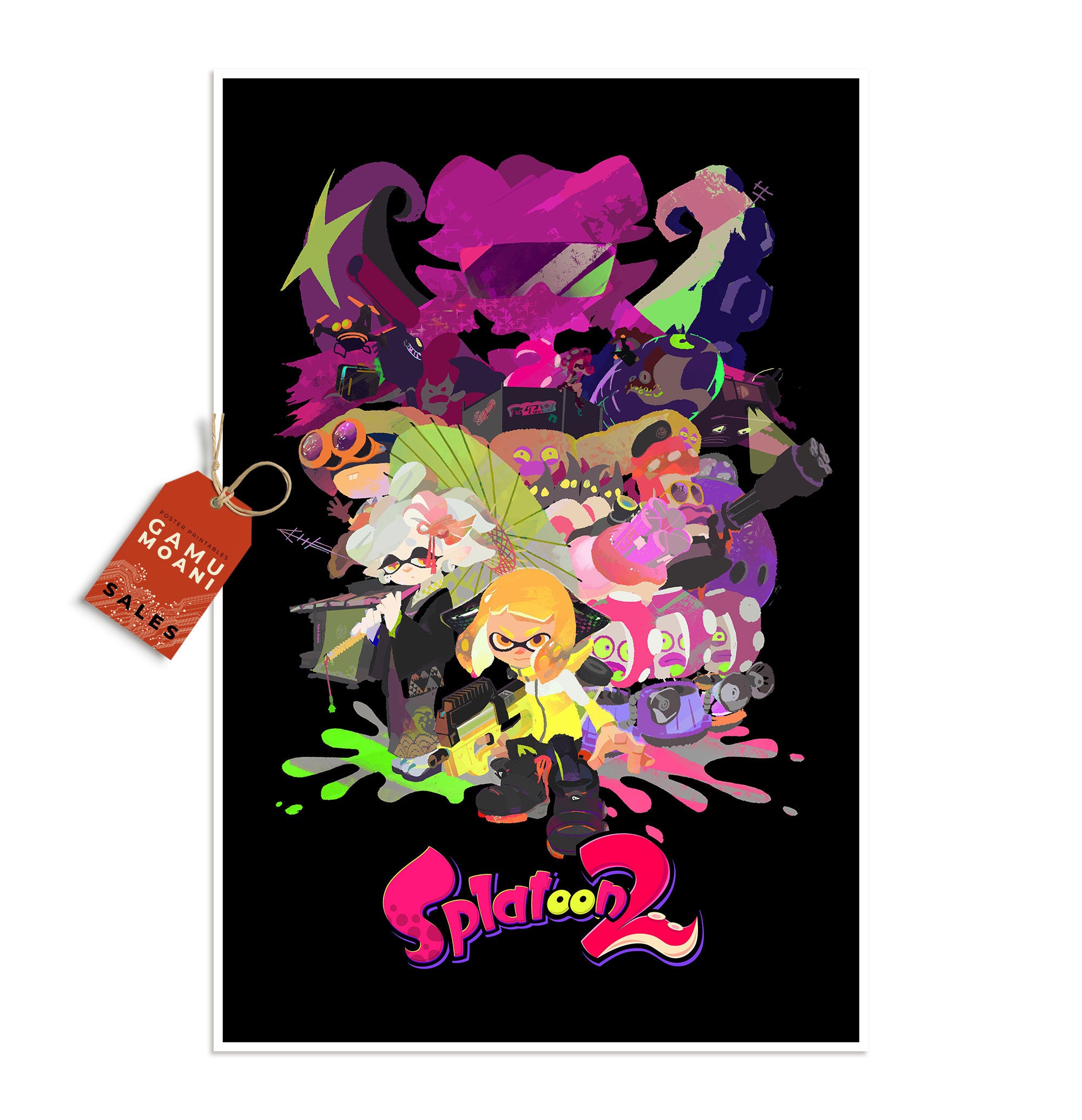 Splatoon Splatoon Poster Splatoon Poster Set of 3 Splatoon Etsy UK