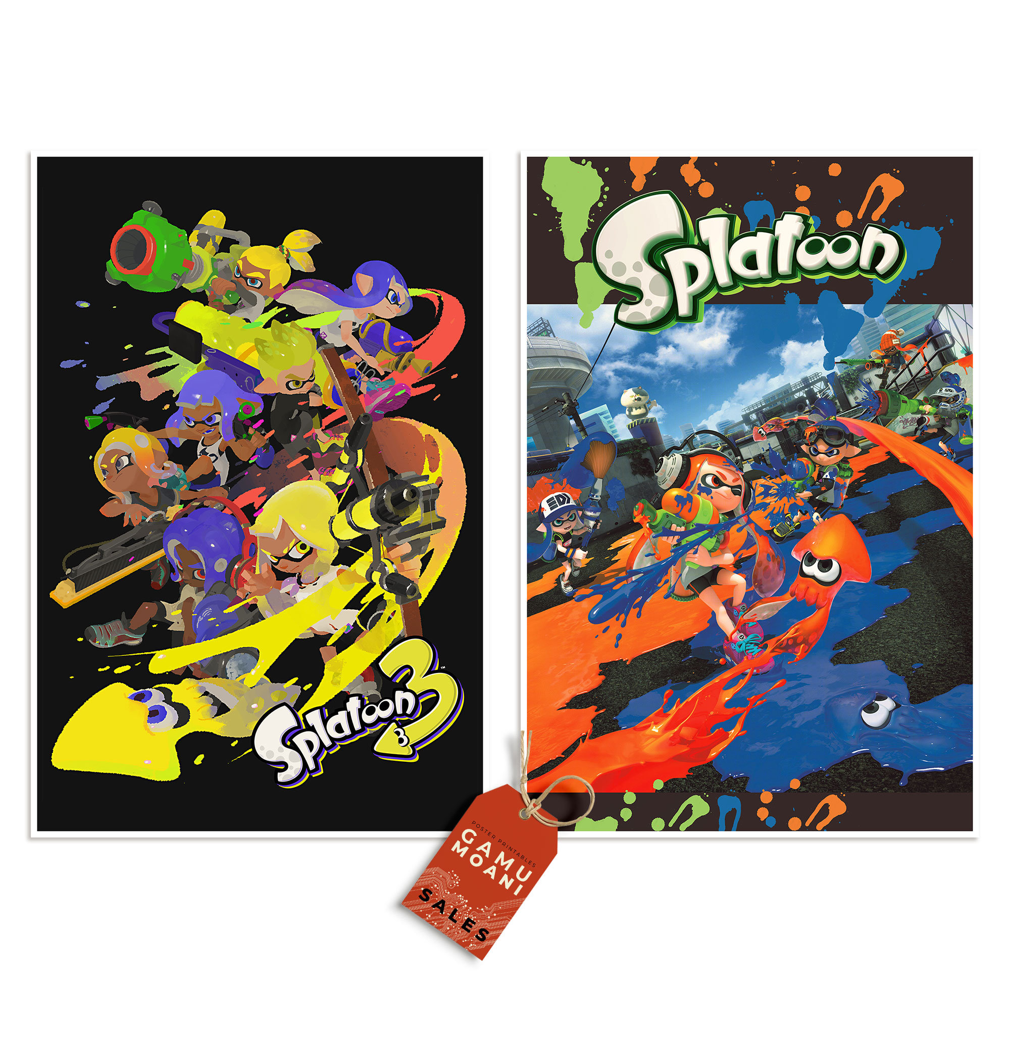 Splatoon Splatoon Poster Splatoon Poster Set of 12 Splatoon Etsy