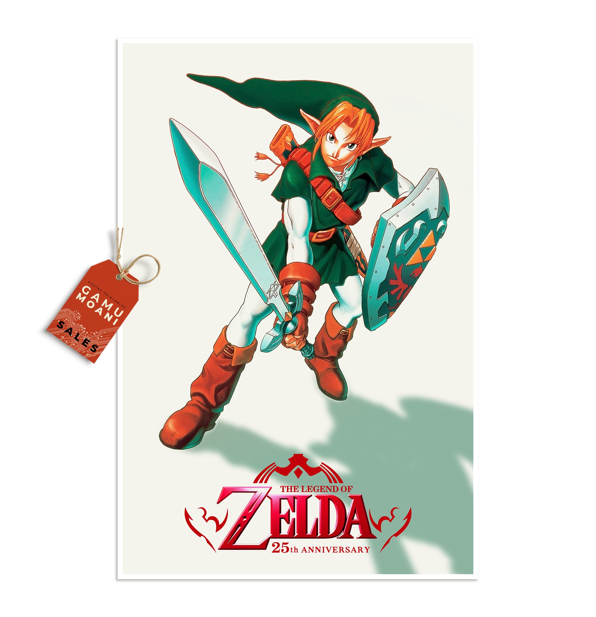 Zelda Poster, Legend of Zelda Poster, Legend of Zelda 25th Anniversary