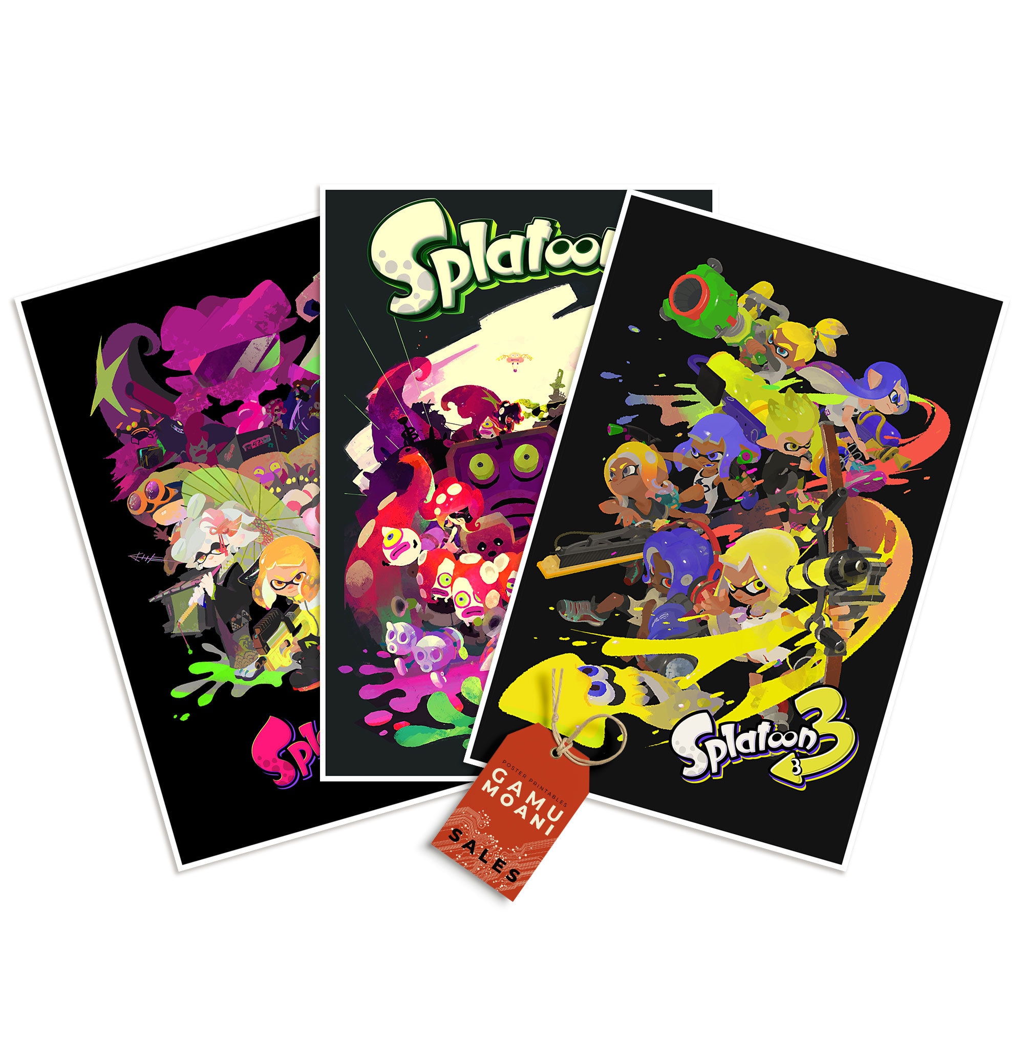 Splatoon Splatoon Poster Splatoon Poster Set of 3 Splatoon Etsy UK