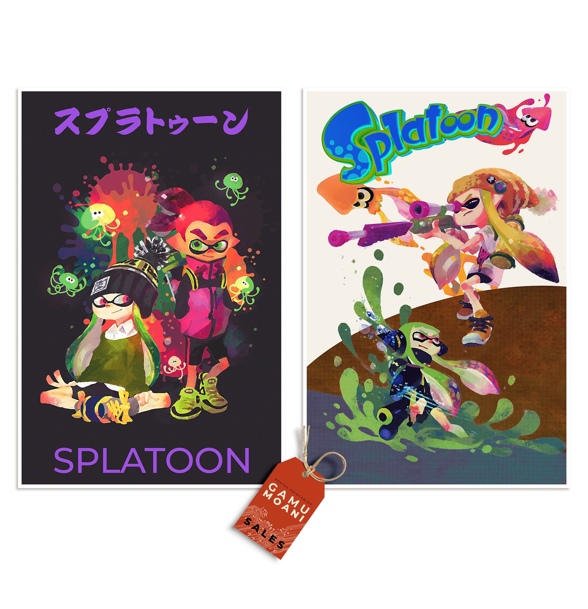 Splatoon Splatoon Poster Splatoon Poster Set of 12 Splatoon Etsy