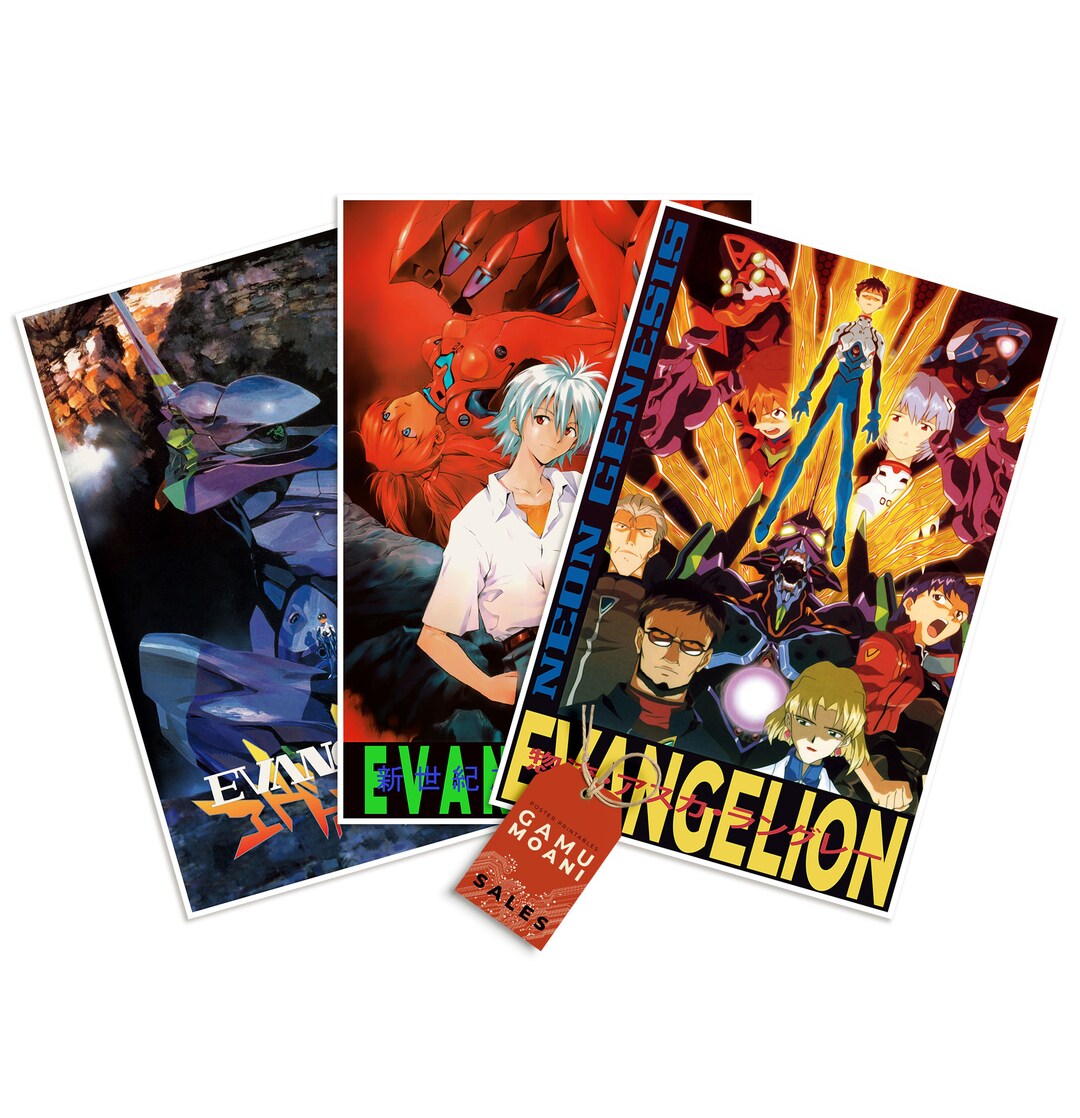 Neon Genesis Evangelion Printable Posters Anime Wall Art With Eva Units ...