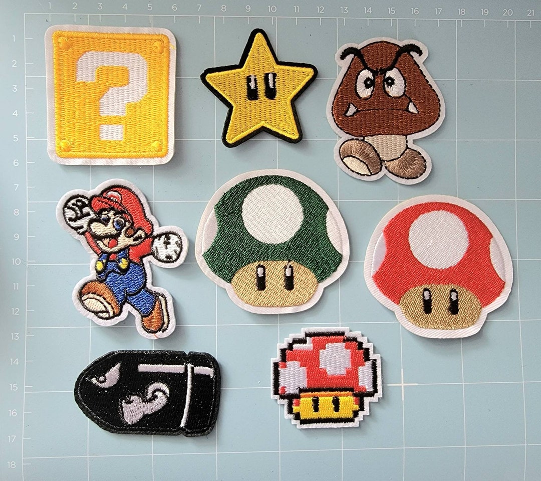 Mario Iron on Patches Cartoon Iron on Patches Iron on Etsy