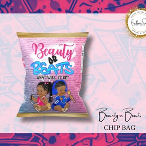 Beauty or Beats Gender Reveal Chip Bag (Digital Download)