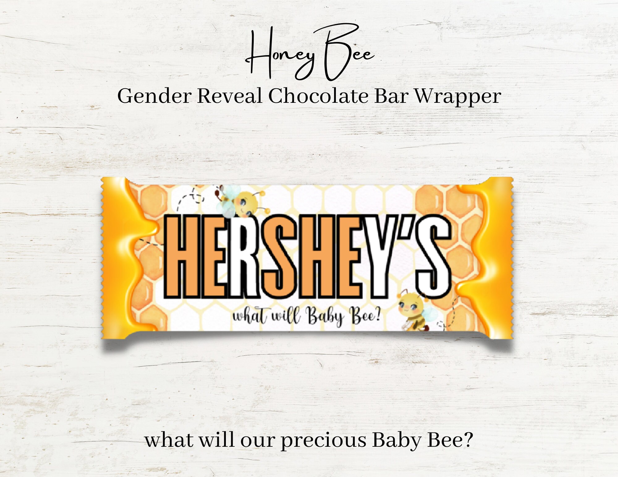 Gender Reveal Chocolate Bar Wrapper L He or She L What Will - Etsy