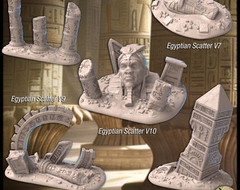 Egyptian Ruin Terrain Set Resin miniature ~ RPG,Egypt,Historic,desert,wargames.Escala 32mm