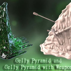 Miniature en résine Gelly Pyramid gélatineuse Dnd Monster ~ RPG Mini.Escala 32 mm