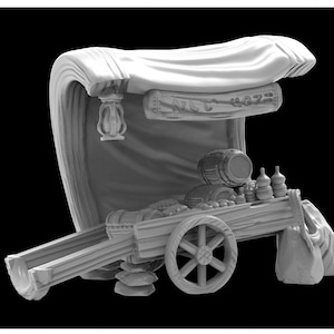 Caravan Resin miniature ~ RPG Mini.Escala 32mm