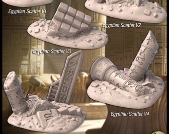 Egyptian Ruin Terrain Set Resin miniature ~ RPG,Egypt,Historic,desert,wargames.Escala 32mm