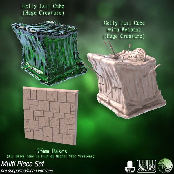Gelatinous Cube Slime Dnd Monster Resin miniature ~ RPG Mini.Escala 32mm