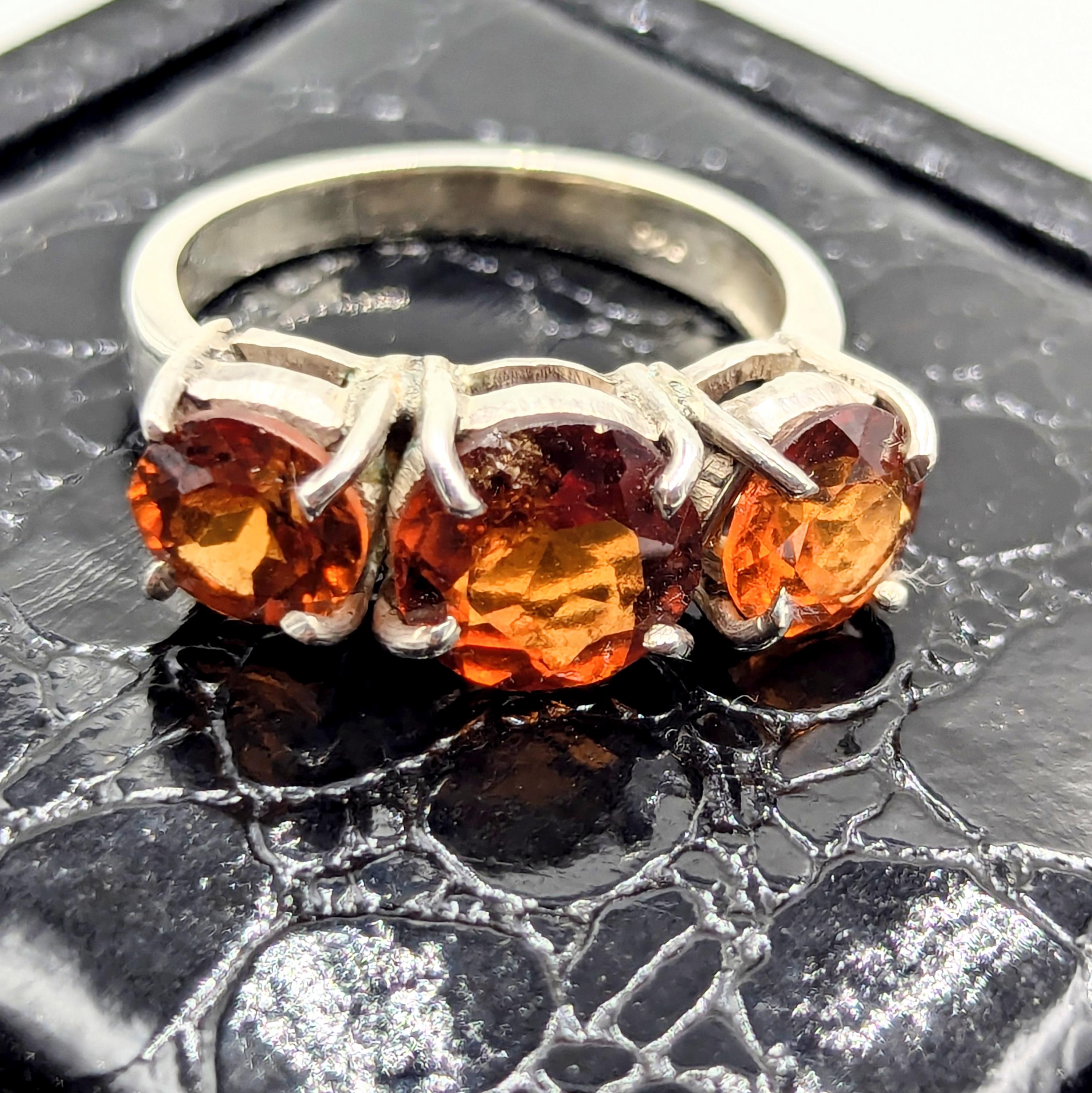 なお★美しいオレンジカラー天然スペサルティンガーネット★リングオーダー スペサルティンガーネットリング | レディース向けオレンジガーネット