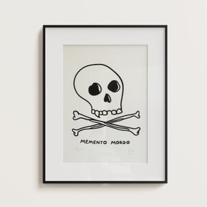 Memento Mordo | A4 Risograph Print | Illustrated Print | RISO Print | Ala Fajnie Illustration