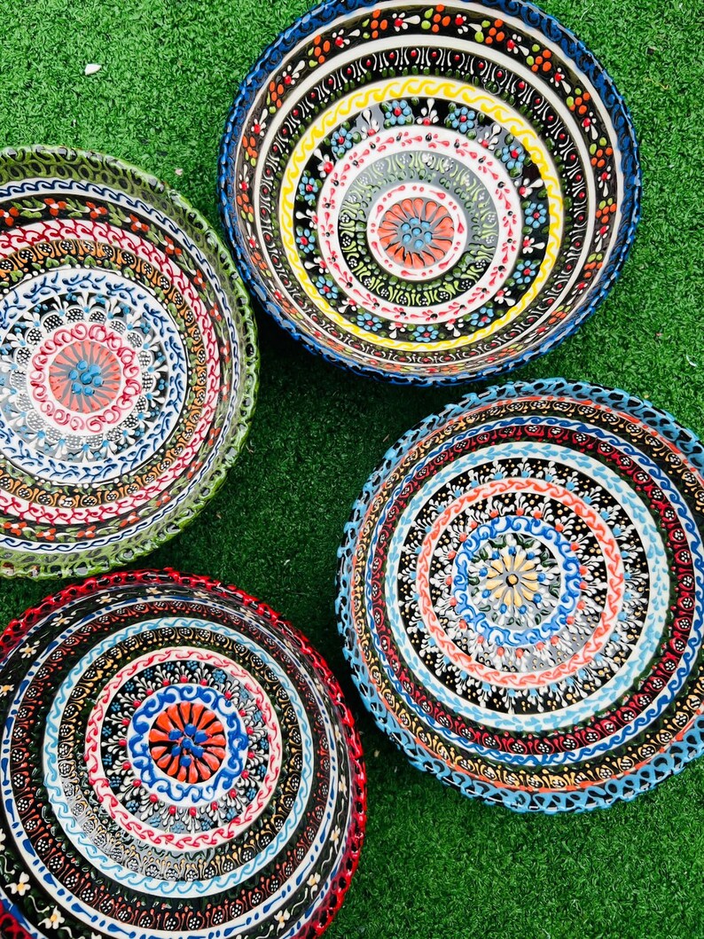 Hand Painted Ceramic Bowls Traditional Decorative Bowls Etsy