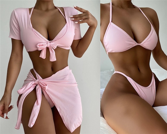 Sexy Slingshot Bikini Mini Bikini Set Deep Cleavage Dress 4