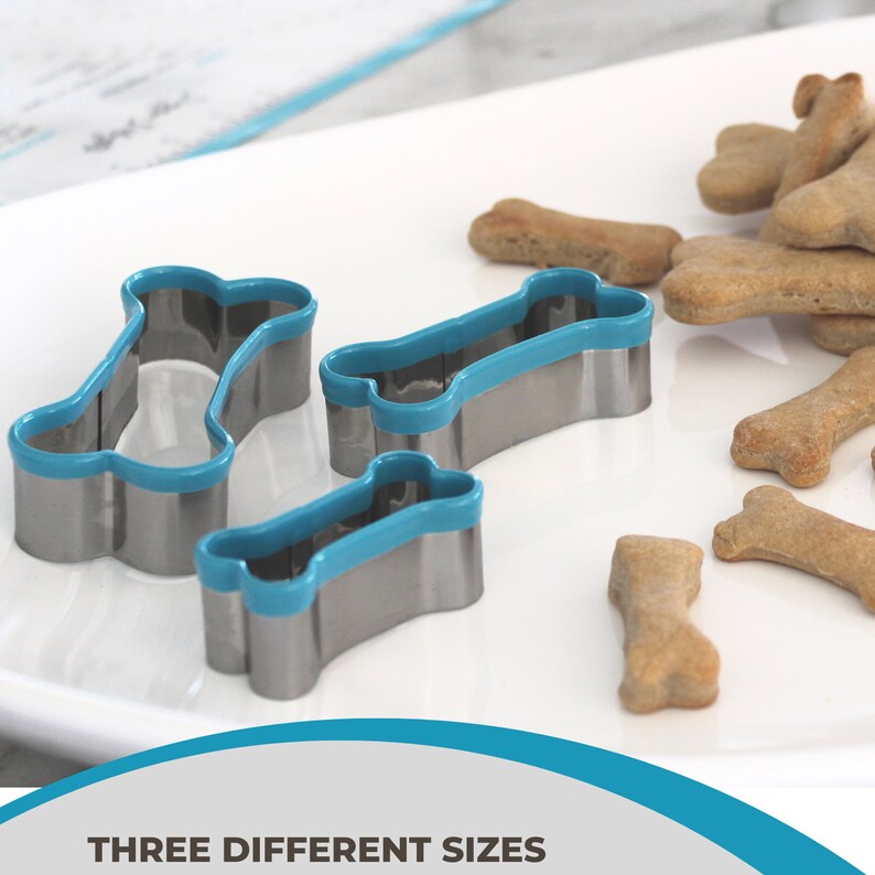 Simply Unleashed Bone Shaped Cookie Cutters Set of 3 for Etsy