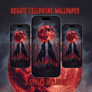 Hekate Hecate Goddess Digital Art Phone Wallpaper Set