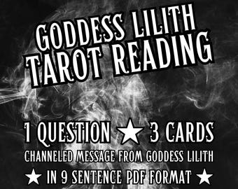 Goddess Lilith 3 Card Tarot Reading, Divine Dark Feminine Shadow Work Message via Email PDF