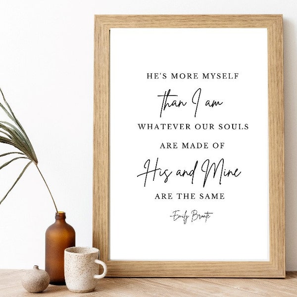 Emily Bronte Quote | Wuthering Heights Poster | Wuthering Heights Art