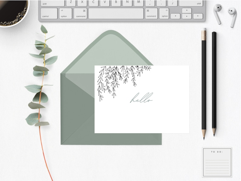 Printable Greeting Cards Set Of 4 Printable Digital Download Etsy