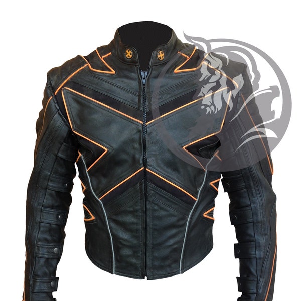 X-Men 3 The Last Stand Leather Jacket | Wolverine Jacket with Customizable Piping | Motorcycle Leather Jacket