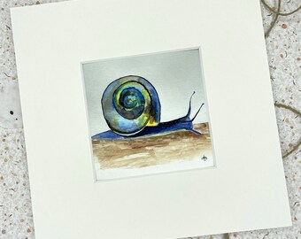Watercolor Watercolor Art Print Snail