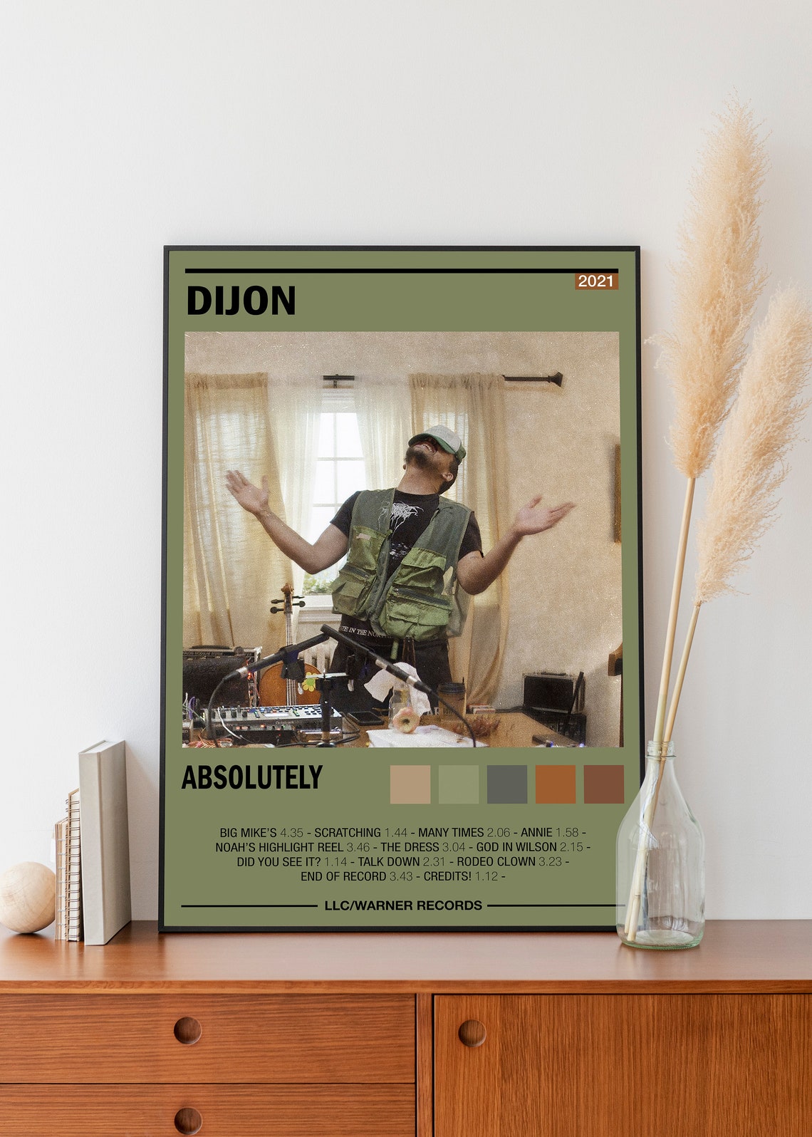 Dijon Absolutely Album Poster Color Optional Wall Etsy UK
