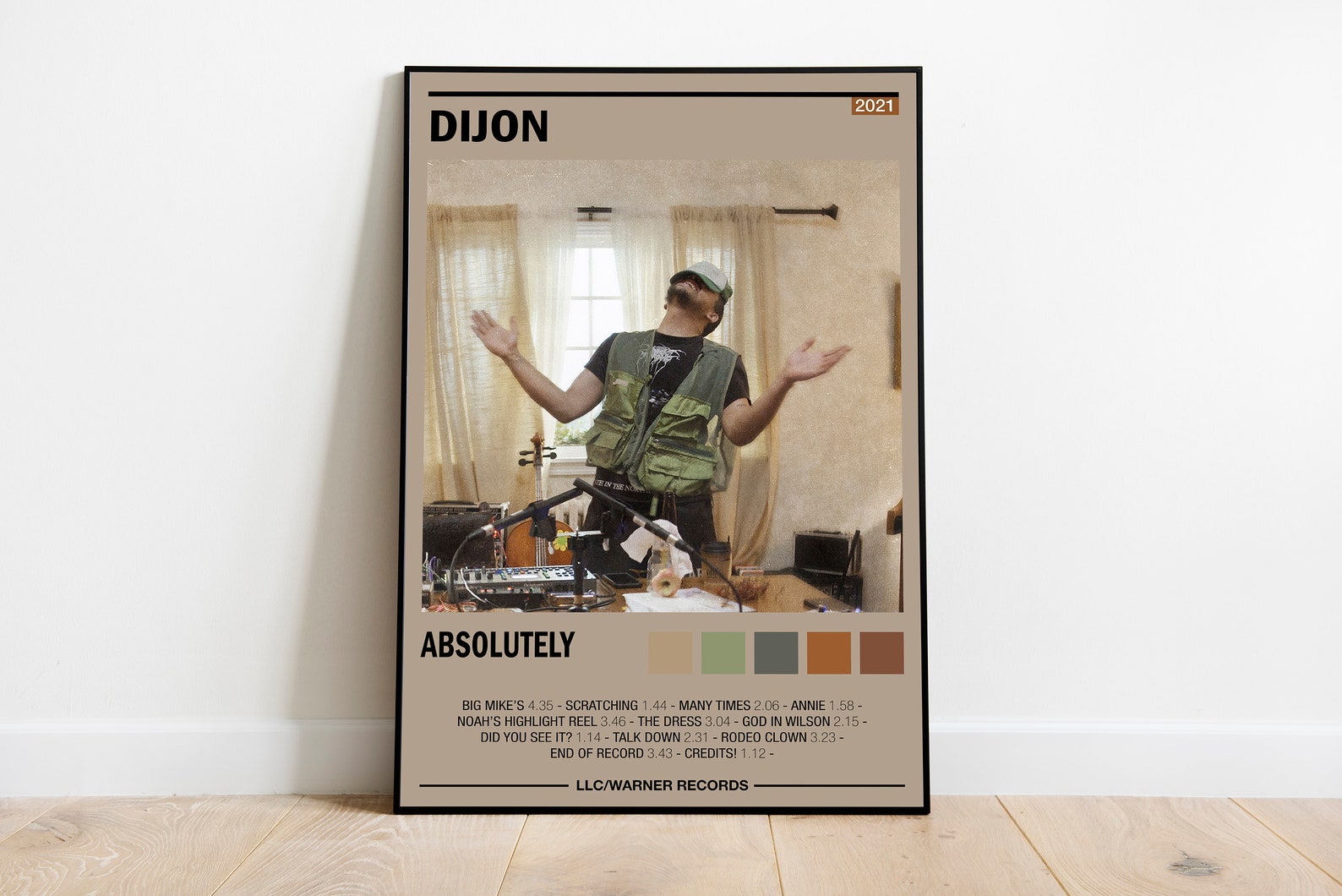 Dijon Absolutely Album Poster Color Optional Wall Etsy Hong Kong