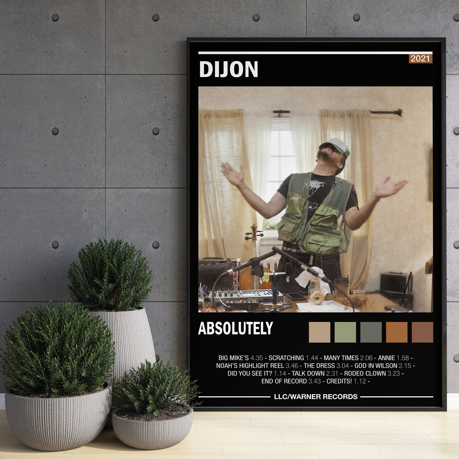 Dijon Absolutely Album Poster Color Optional Wall Etsy Hong Kong