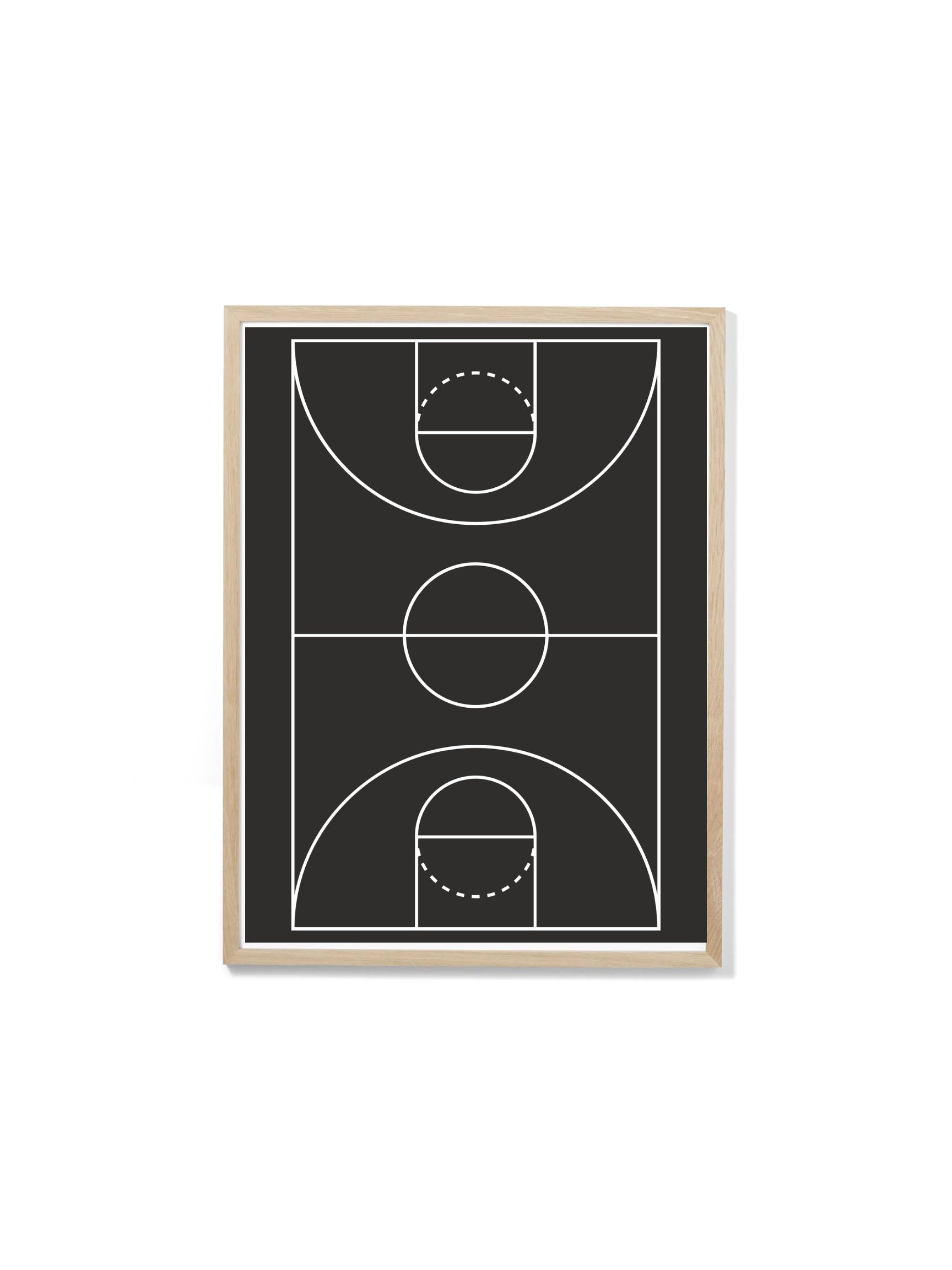Buy B&W Basketball Court Print Digital Download Printable Wall Online in  India - Etsy