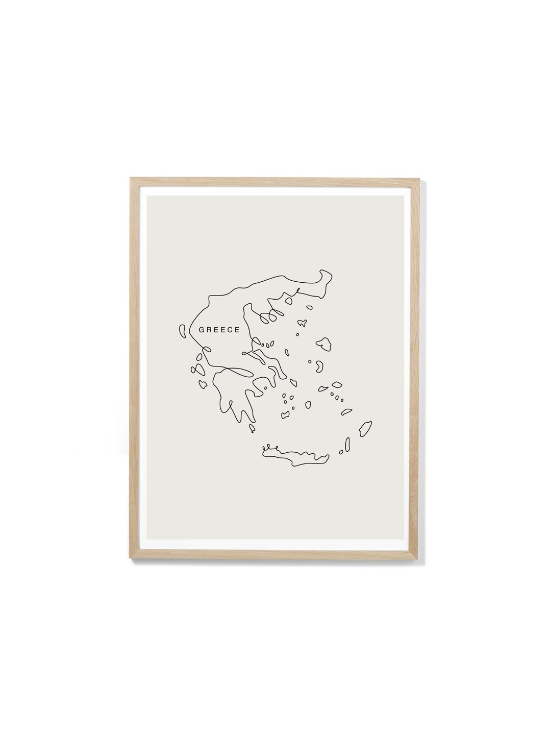 Greece Map Outline Drawing Digital Download Printable - Etsy
