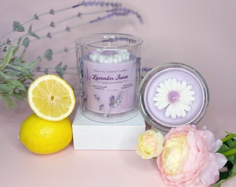 Lavender candle | Spring soy wax candle | Spring decor | Decorative candle | Spring gift | Best gift for her | Gift for him| Handmade candle