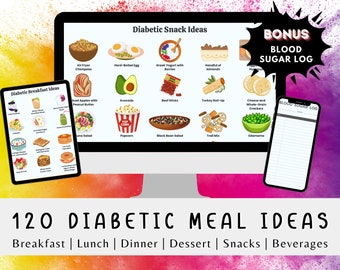 Diabetic Meal Plan, 100+ Food Ideas, Grocery List (PDF & PNG)