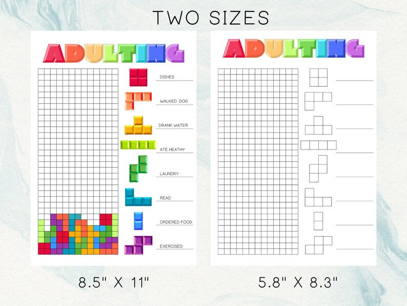 Adulting Task Tracker – Printable Habit Tracker (digital Download) - Etsy