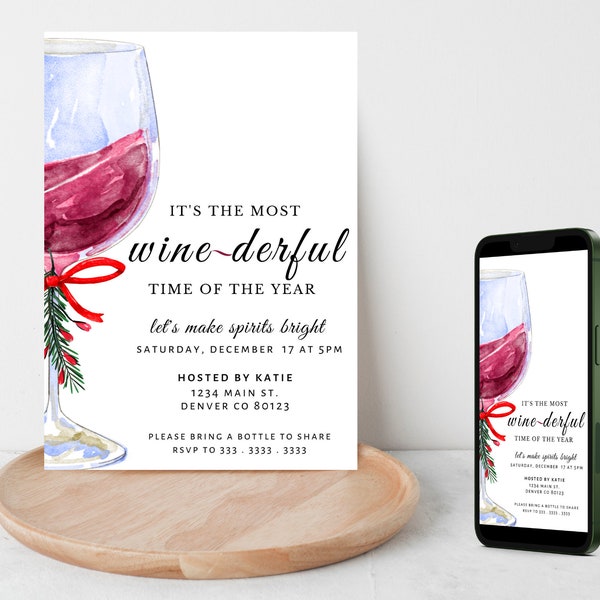 Wine Invitations Etsy
