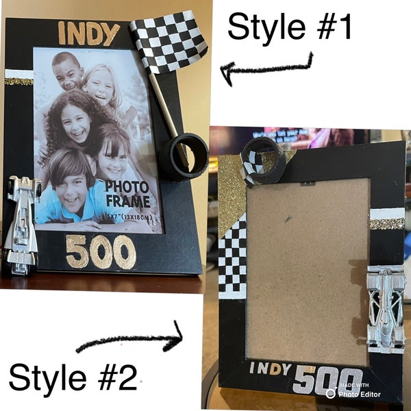 Indy 500 Themed Picture Frames for 5”x7” Photos