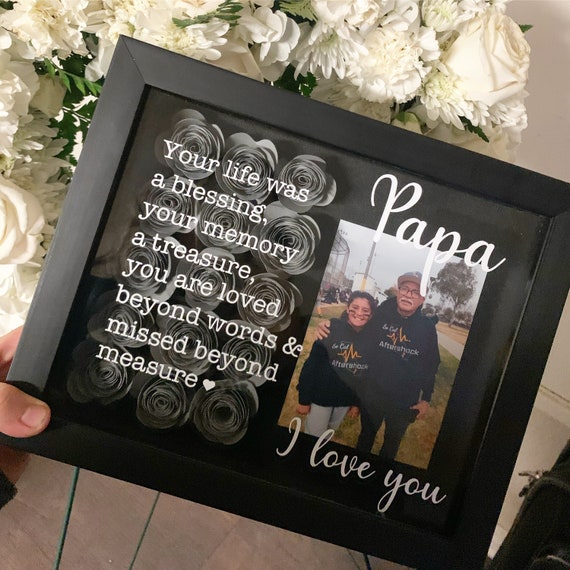 In Loving Memory Personalized Shadow Box Rest in Peace Gift Etsy