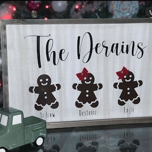 Personalized family Christmas decor gingerbread family decor cute Christmas gifts personalized gingerbread gift family gift