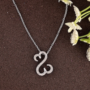 Diamond Open Heart Necklace: Sterling Silver Pendant, 0.13 CTW