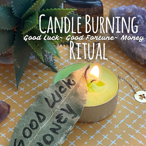 Candle Burning Ritual- Good Luck- Money- Happiness - same day - 24h